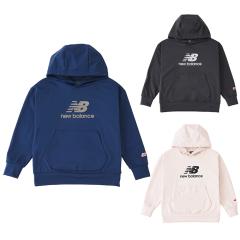 ニューバランス スウェットパーカー ジュニア 吸水速乾 スタックドロゴ フーディ ABT45506 new balance