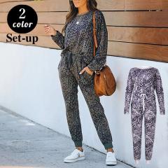 セットアップ 上下セット カットソー ロングパンツ レディース
