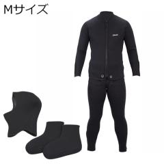 エクセル LFC-509/M ウェットスーツ 4点セット Mサイズ（ブラック