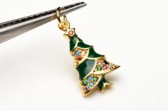 �N���X�}�X�p�[�c �c���[(�S�[���h)�ۃJ���t���@18.5x11mm�@_T37