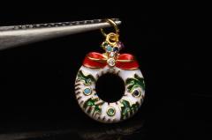 �N���X�}�X�p�[�c ���[�X(�z���C�g)�ۃJ���t���@18x14mm�@_T39