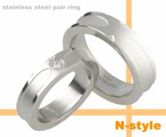 �y�A�����O 2�{�Z�b�g ���󖳗� �X�e�����X�f�U�C�������O �G�b�N�X�f�U�C�� �W���R�j�A stainlessring �y�A�����O �y�A�w�� �������� ��