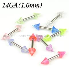 �y���[���֑Ή��z�{�f�B�s�A�X 14G(1.6mm) �o�[�x�� UV�A�N���� �R�[�� �������� 101�� �T�[�W�J���X�e�����X �f�U�C�� �X�p�C�N �J���t