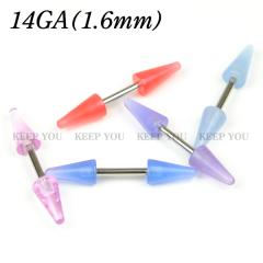 �y���[���֑Ή��z�{�f�B�s�A�X 14G(1.6mm) �o�[�x�� UV�A�N���� �����O�R�[�� 106�� �T�[�W�J���X�e�����X �f�U�C�� �X�p�C�N �J���t�� 
