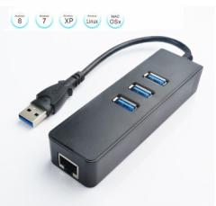 USB3.0/USB-C to 3|[g nut nCXs[h MKrbg L LANA_v^/10/100/1000BASE-T Gigabit C[Tlbg RJ45 2^CvI