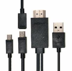 USB^CvC@팵 Galaxy/Xperia/HTC/ARROWS/AQUOS MHL-HDMIp micro USB to HDMI ϊP[u  2m 1080P tHD