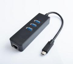 USB3.1 Type C to 3|[g USB3.0 nut nCXs[h RJ45 MKrbg LLANA_v^/10/100/1000BASE-T C[Tlbg LANA_v^