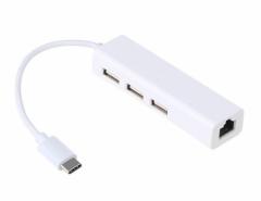 USB2.0 Type C to USB~3 HUB LAN A_v^ TYPE C TO 3USB2.0 HUB{RJ45 Ver.2.0 for MacBook 12inchAChromeBook Pixel