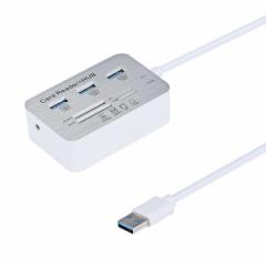 USB3.0 to USB3.0~3|[g nu&J[h[_[ MS DUO/SD(HC)/M2/T-Flash/micro SDΉ A_v^ 5Gbps USB3.0 HUB Cardreader