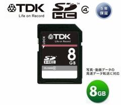 8GB SDHCJ[h  TDK 8GB Class4 eB[fB[P[ [J[h T-SDHC8GB4 ʐ^E̋L^ TDK {