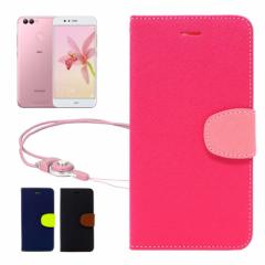 HUAWEI nova2 au HWV31 �蒠�^ �P�[�X �J�o�[ 2WAY�����^�b�`���E�X�g���b�v�t �J�[�h���[���� UQmobile Nove2 �Ή� �s���N�F �X�}�z�P�[