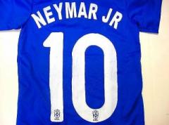 子供用 K049 14 ブラジル NEYMAR JR*10 ネイマール 青 ゲームシャツ
