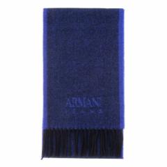 アルマーニジーンズ ARMANI JEANS マフラー 934098 CD713 00022 メンズ ウール混紡 ストール スカーフ ブラック＋ブルー アルマーニ マフ