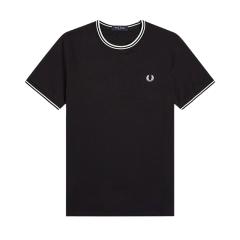 �t���b�h�y���[ FRED PERRY T�V���c ���� �N���[�l�b�N ���S �h�J �e�B�b�v���C�� �R�b�g�� ���M�����[�t�B�b�g M1588V 102 �u���b�N �u