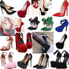 Pleaser AMUSE-25 ドルセイパンプス／クリスクロスストラップ ブラック