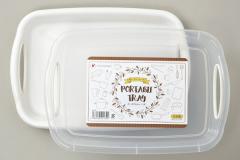 �g���C ��T�C�Y(27�~18.8�~����3.5cm) �|�[�^�u���g���[ �m�F�w��s�n (100�~�V���b�v 100�~�ψ� 100�ψ� 100��)