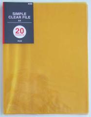 PLUS�V���v���N���A�t�@�C�� A4 �I�����W 20�|�P�b�g