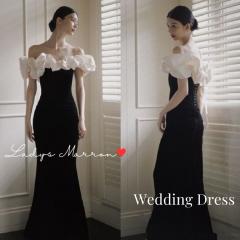 マーメイドライン ウェディングドレス フィッシュテール ウェディング