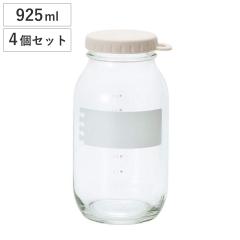 �ۑ��e�� e�FCap Jar 900 GW 925ml �K�[���b�N�z���C�g �K���X�� 4�Z�b�g �i �ۑ��r�� �K���X�ۑ��e�� �ۑ��r �ۑ��т� �K���X���ۑ��e
