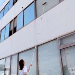 アルミ伸縮柄 つなぎ柄セットLL554 柄のみ 高所清掃シリーズ （ 柄 棒 ヘッド別売り 伸縮 4.5m ブラシ ワイパー 掃除 清掃 高所 大掃除 