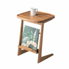 サイドテーブル 幅42cm 天然木 木製 （ コーヒーテーブル 机 テーブル 寝室 ソファサイド ナイトテーブル つくえ マガジンラック ベッド
