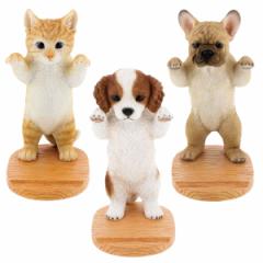 タブレットスタンド イヌ ネコ 箱入り （ タブレット スタンド 縦置き 横置き 卓上 猫 犬 いぬ ねこ アニマル どうぶつ 縦 横 立て 置き