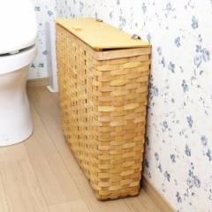 トイレットペーパーストッカー 16ロール用 ウッドチップ トイレットペーパー 収納 ストッカー （ トイレットペーパー収納 トイレ 隙間収