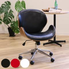 オフィスチェア デスクチェア 昇降式 レザー調 座面高42.5～50.5cm ミッドセンチュリー風 ノースチェア （ ワークチェア チェア 合成皮革