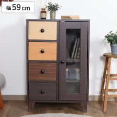 キャビネット 国産 完成品 木製 本棚 大川家具 収納 キッチン 幅110 3
