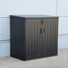 物置 屋外収納庫 ガーデンストレージ （ 大容量 収納ボックス 屋外 ストッカー 幅115×奥行71×高さ112cm 755L 大型 収納庫 金属製 フタ