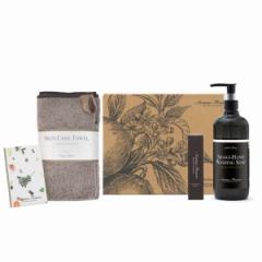 ギフトセット Aroma Fresco アロマフレスコ ハンドケアセット （ ギフトボックス ソープ タオル クリーム 植物由来 おしゃれ 日本製 ハン