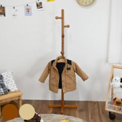 ポールハンガー 木製 子供 （ ハンガーラック コートハンガー 収納 天然木 高さ124cm 洋服掛け コート掛け ポールスタンド 子ども 軽量 