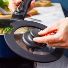 GREEN PAN ガラス蓋 16cm クリックシェフ専用 （ グリーンパン 蓋 ふた 鍋ふた 専用ガラス蓋 窓付き 16センチ フタ 鍋用 ソースパン ガラ