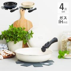 GREEN PAN �N���b�N�V�F�t �t���C�p�� 4�_�Z�b�g ���E�n���h���t�� �i �O���[���p�� �Z�b�g IH�Ή� �K�X�ΑΉ� �m���X�e�B�b�N �t���C�p