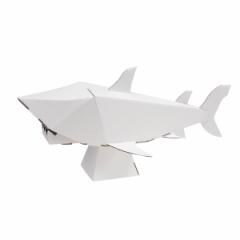 工作キット ダンボール製 hacomo kids サメ （ ダンボール 段ボール おもちゃ ペーパークラフト 工作 子ども キッズ 組み立て 手作り キ