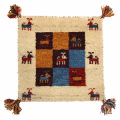 チェアパッド クッション 座布団 ギャッベ GABBEH D3 角型 40cm （ シートクッション チェアクッション ギャベ ギャッベ織 ウール 手織り