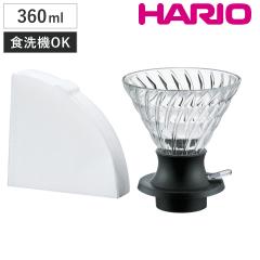 HARIO �Z�Ў��h���b�p�[ �X�C�b�`360 �i �n���I �R�[�q�[ �h���b�p�[ �y�[�p�[�t�� 360ml �ϔM�K���X �H��@�Ή� ������� �V���v�� �n��