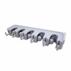 フック 壁掛け フック5連 ローリングキャッチャー （ 壁掛けフック 掃除道具 収納 道具掛け 掃除用品 挟む ホルダー モップ ほうき 吊り