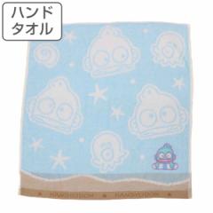 ハンドタオル ハンギョドン 34×35cm マリン （ タオル タオルハンカチ 手拭き 手洗い 綿100 デイリータオル 洗面 入浴 運動 汗拭き ）