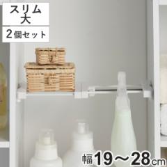 つっぱり棚 突ぱりすき間棚 スリム 大 取付幅：19～28cm 2個セット （ ツッパリ つっぱり 棚 収納 縦 横 取り付け 伸縮棚 隙間収納 追加