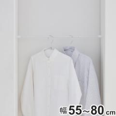 突っ張り棒 55 収納 幅55-80cm （ つっぱり棒 隙間収納 すき間 耐荷重3～4kg つっぱり 仕切り ポール 伸縮棒 突っ張り バネ式 キッチン 