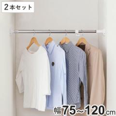 突っ張り棒 取付幅：75～120cm S 強力 ステンレスポール 2本セット （ つっぱり棒 突っ張り つっぱり 棒 頑丈 固定 洗濯物 ステンレス ポ