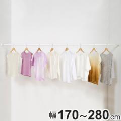 突っ張り棒 取付幅：170～280cm 特大 突ぱりパワフルポール 白 強力 （ つっぱり棒 突っ張りポール 伸縮棒 洗濯 室内干し 隙間収納 すき
