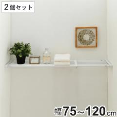 つっぱり棚 突ぱり強力伸縮棚 大 取付幅：75～120cm 2個セット （ 突っ張り棚 強力 つっぱり 伸縮 突ぱり 突っ張り式収納 棚 収納 突っぱ