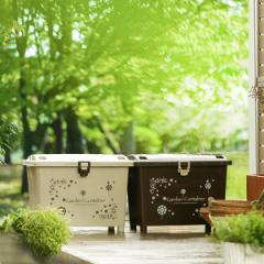 ガーデンコンテナ 園芸 収納ボックス 70L ガーデン用品 大容量 ロック機能付き （ ベランダ収納 コンテナボックス 収納ケース ベランダ 