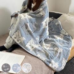 ブランケット 120×160cm アニマル 蓄光プリント （ 蓄光 布団 毛布 光る 猫 犬 プレゼント 寝具 冷房対策 軽量 ふわふわ ねこ いぬ ）