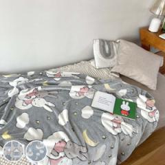 ブランケット 120×160cm ミッフィー 蓄光プリント （ 蓄光 miffy 毛布 光る プレゼント 寝具 冷房対策 軽量 ふわふわ ディック・ブルー