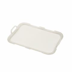 ふた ハッピーバケット専用 角型 M フタ 蓋 （ 収納 ケース かご ボックス 洗える 角 専用蓋 ハンドル付き 持ち手 籠 積み重ね スタッキ