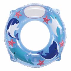 浮き輪 60cm のぞけるウキワ60ブルー イルカ （ 子供 浮輪 60 うきわ ウキワ 子供用 浮き袋 浮き具 水あそび こども 水遊び 60センチ レ