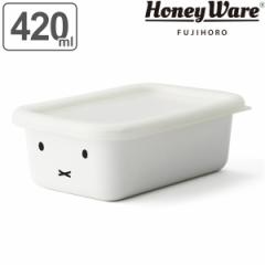 保存容器 ホーロー製 420ml 浅型 ミッフィー 富士ホーロー HoneyWere （ ホーロー容器 琺瑯容器 浅型容器 食洗機対応 オーブン対応 冷凍 